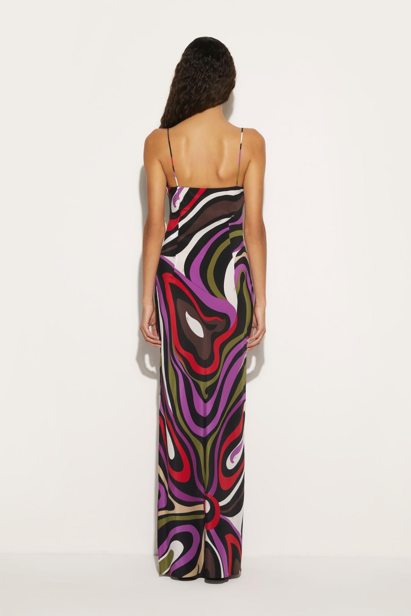 PUCCI Dresses | Women Marmo-Print Silk Dress