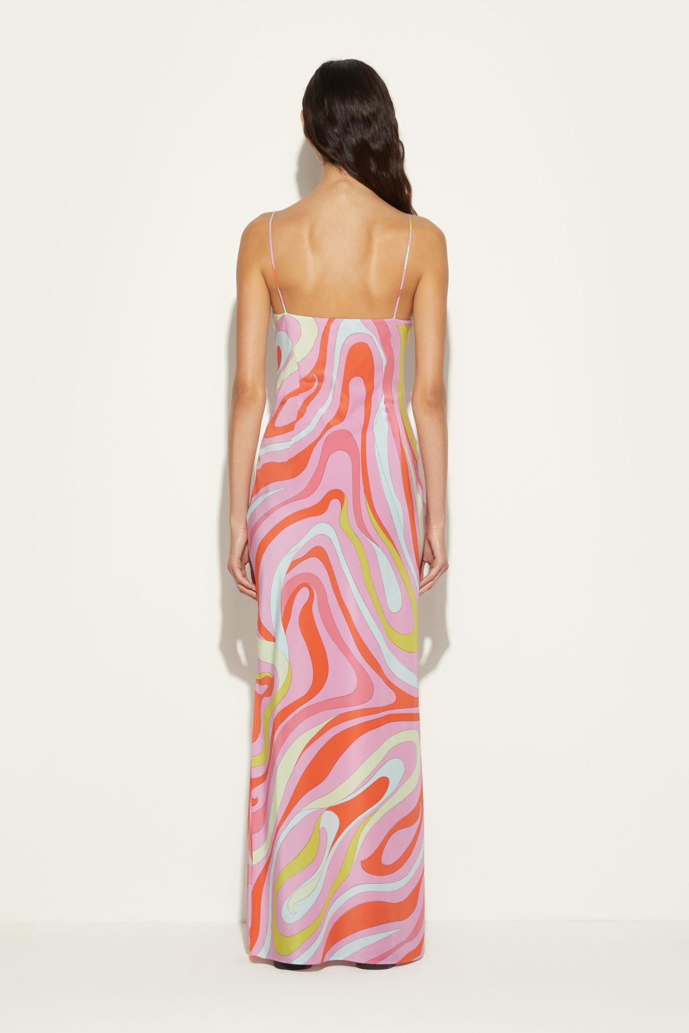 PUCCI Dresses | Women Marmo-Print Silk Dress