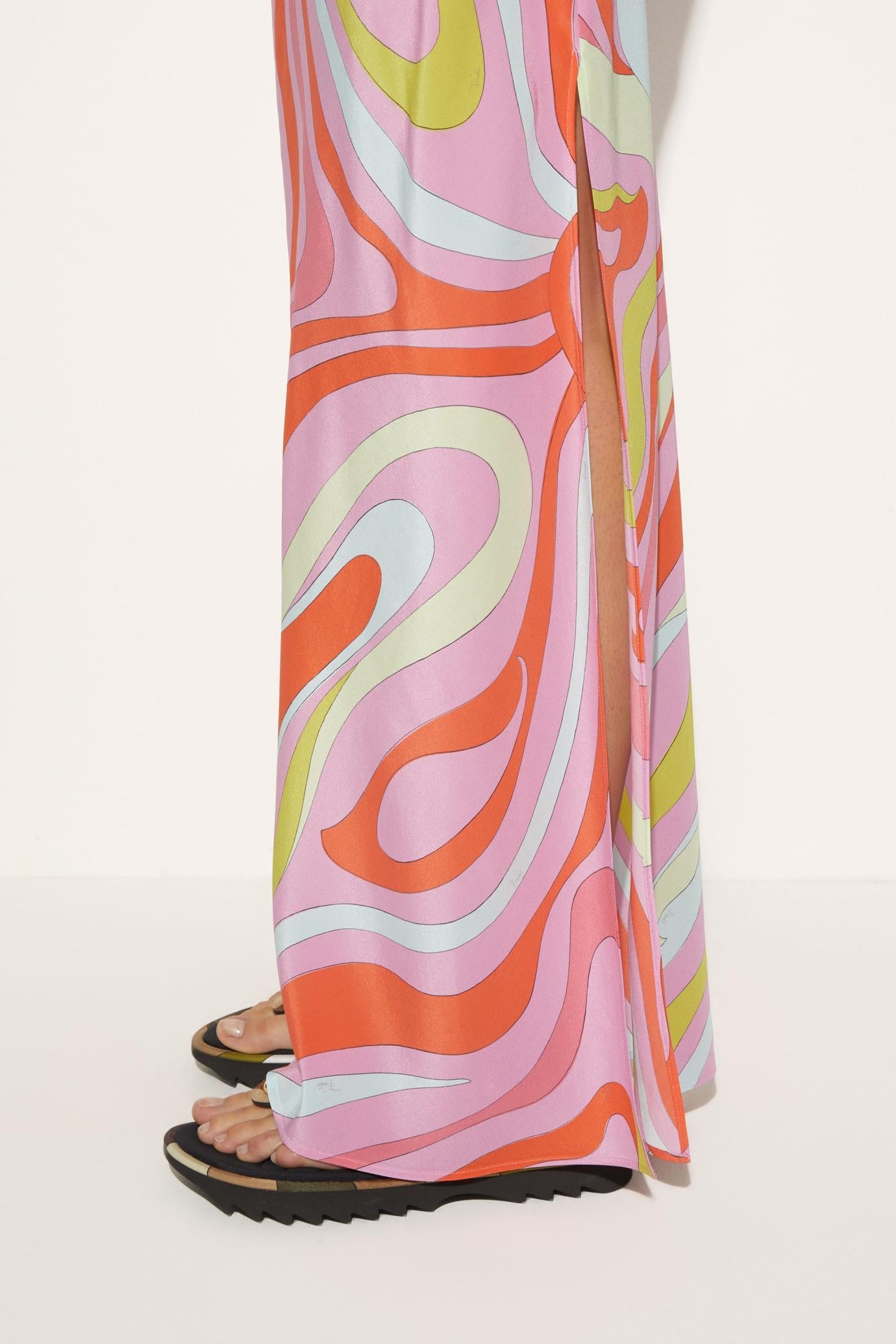 PUCCI Dresses | Women Marmo-Print Silk Dress