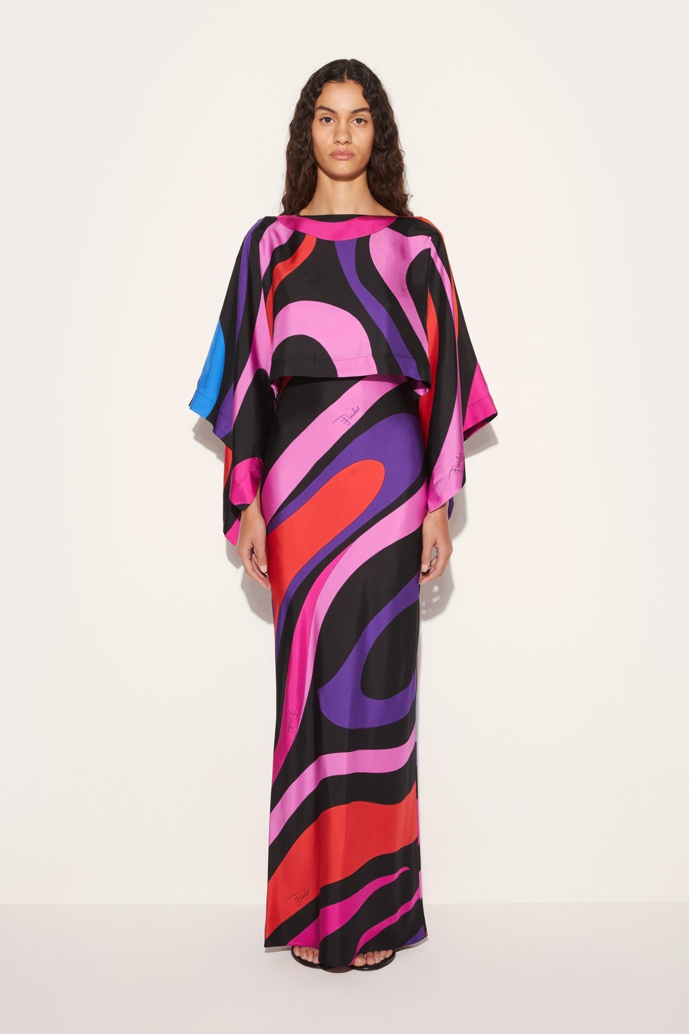 PUCCI Dresses | Women Marmo-Print Silk-Twill Dress