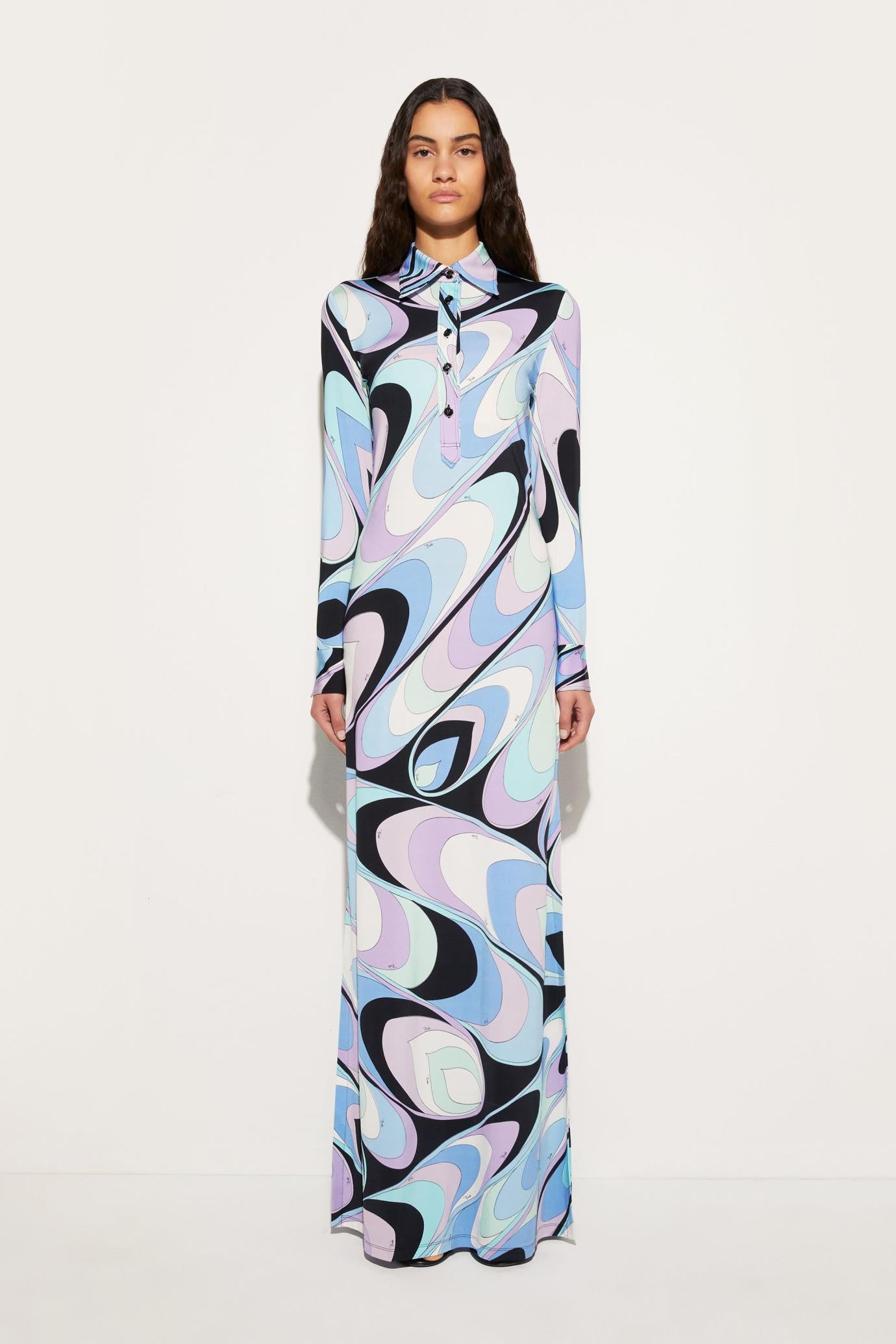 PUCCI Dresses | Women Onde-Print Shirt Dress
