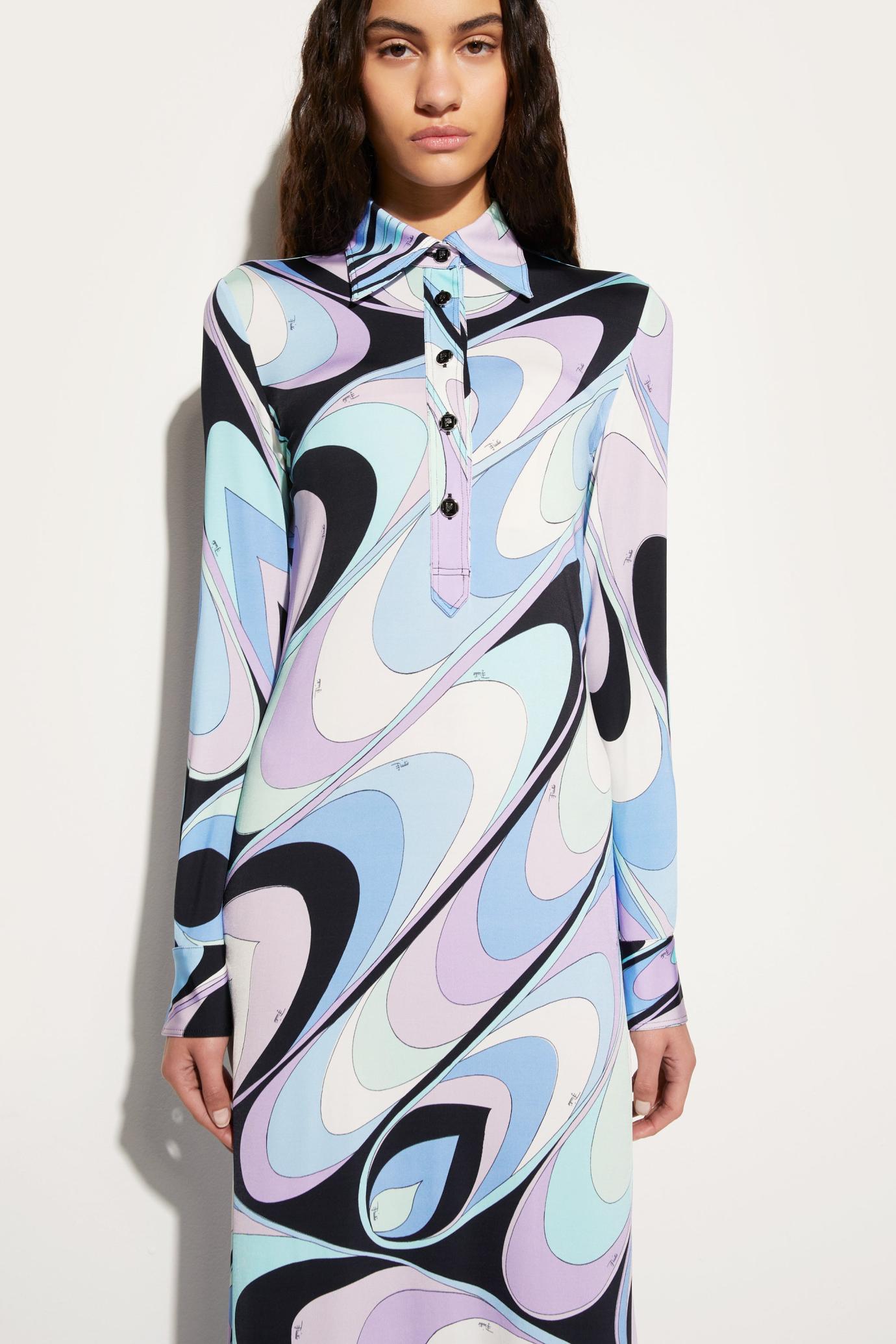PUCCI Dresses | Women Onde-Print Shirt Dress