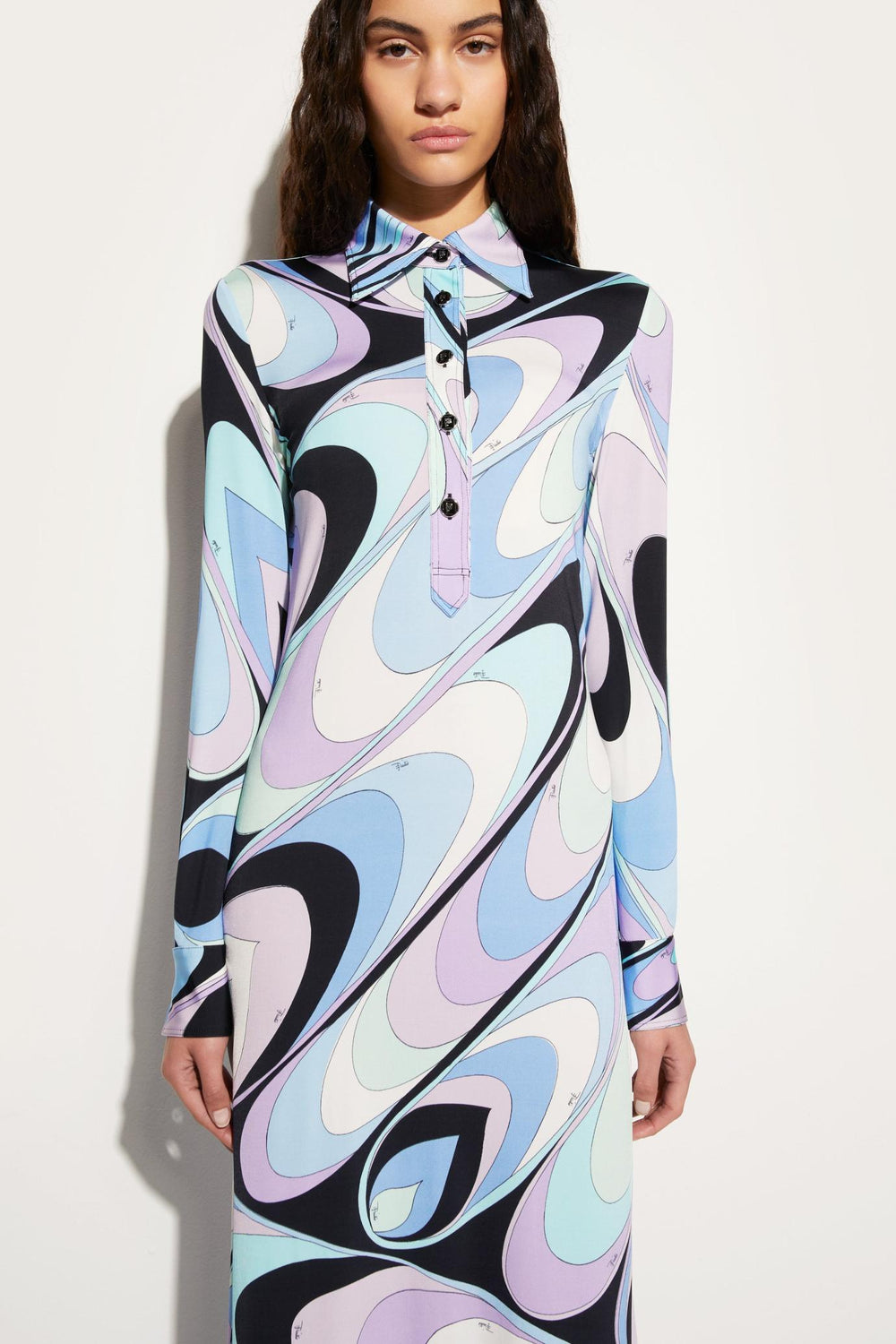 PUCCI Dresses | Women Onde-Print Shirt Dress