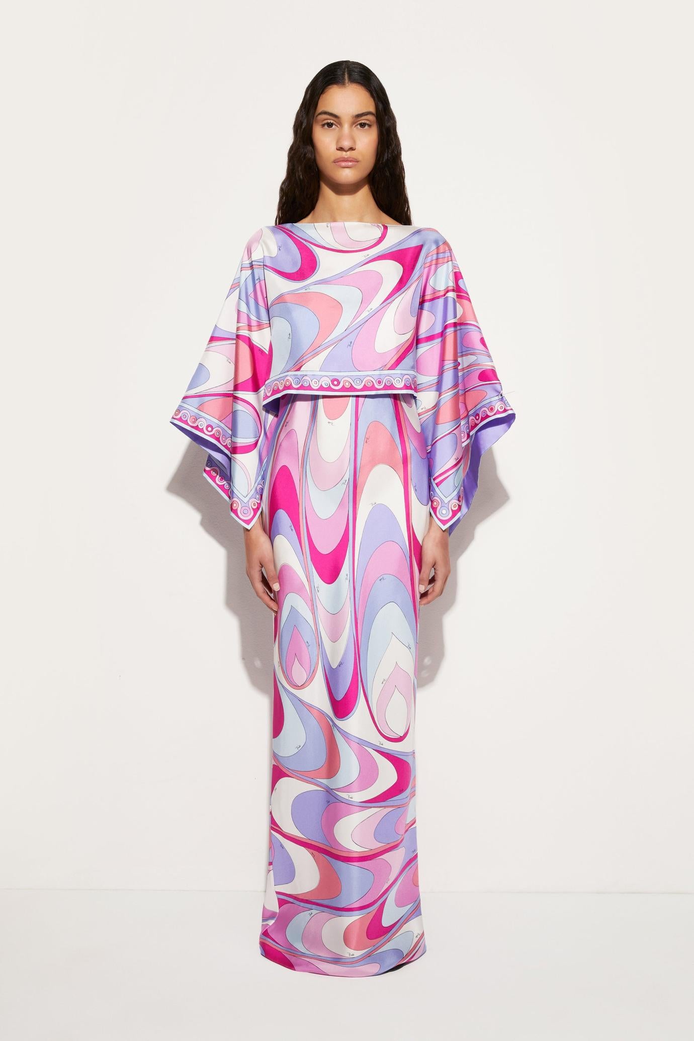 PUCCI Dresses | Women Onde-Print Silk Dress
