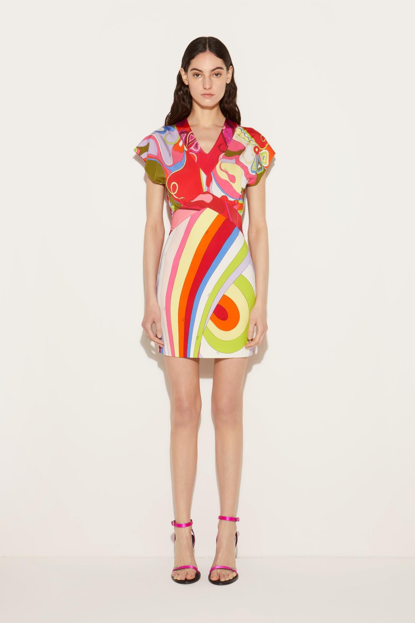 PUCCI Dresses | Women Orchidee And Iride-Print Dress