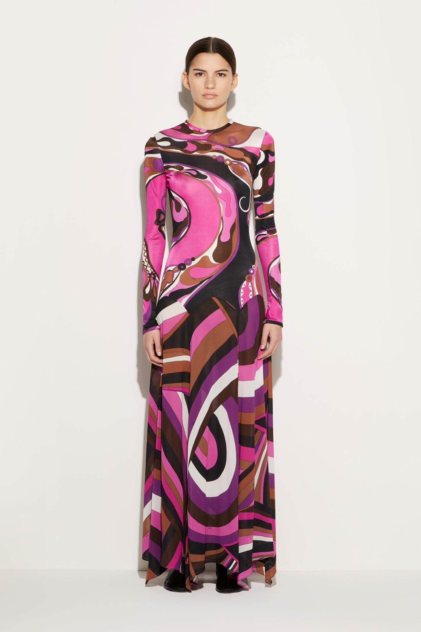 PUCCI Dresses | Women Orchidee And Iride-Print Long Dress