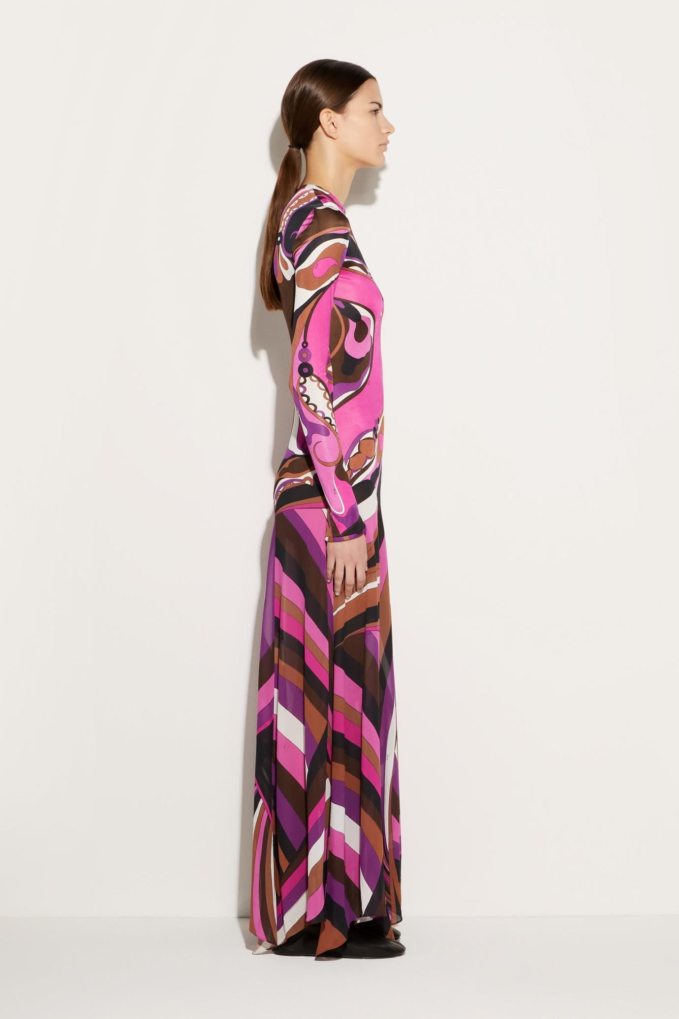 PUCCI Dresses | Women Orchidee And Iride-Print Long Dress