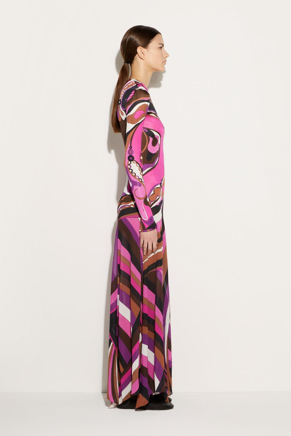 PUCCI Dresses | Women Orchidee And Iride-Print Long Dress