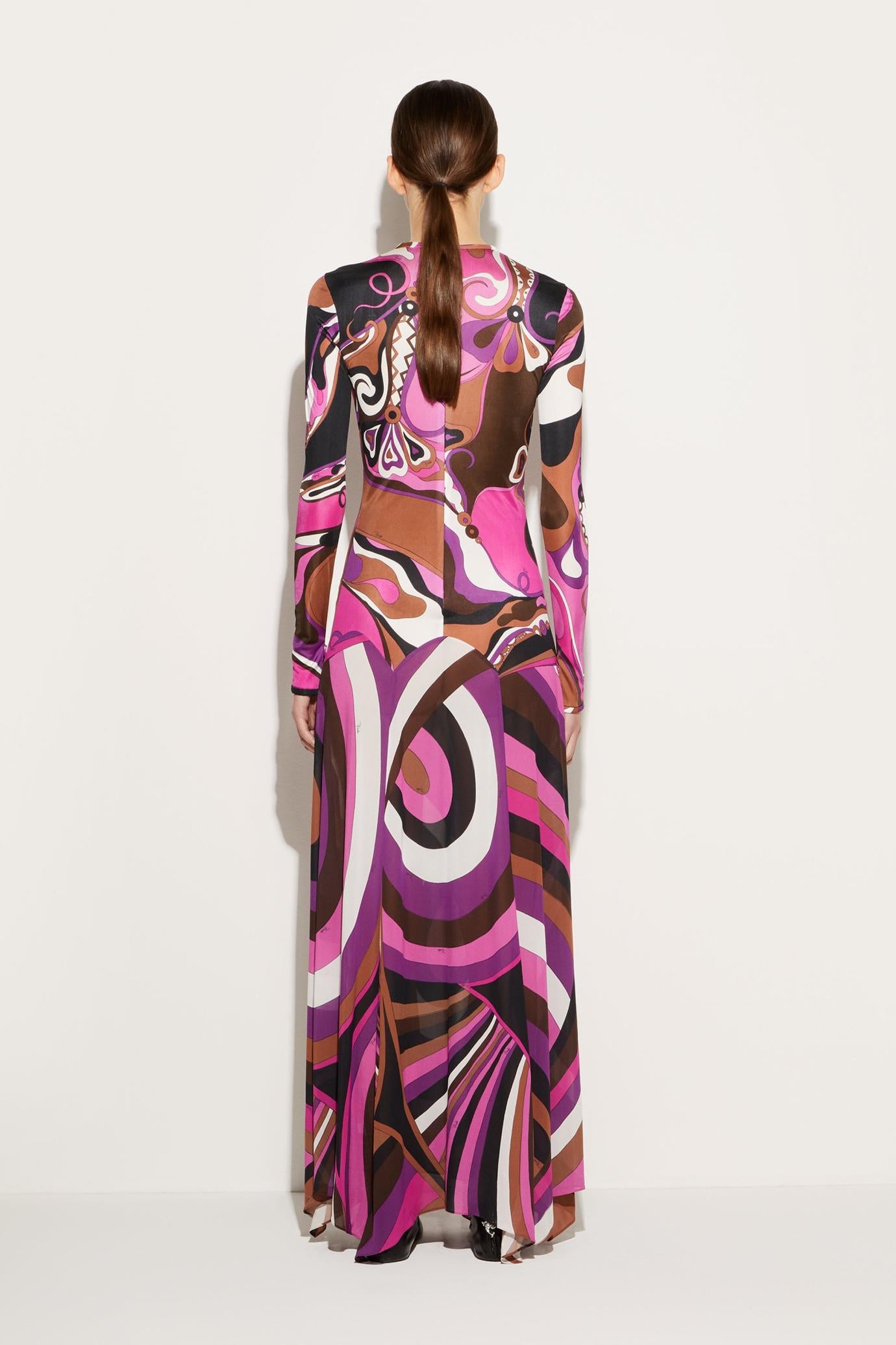 PUCCI Dresses | Women Orchidee And Iride-Print Long Dress