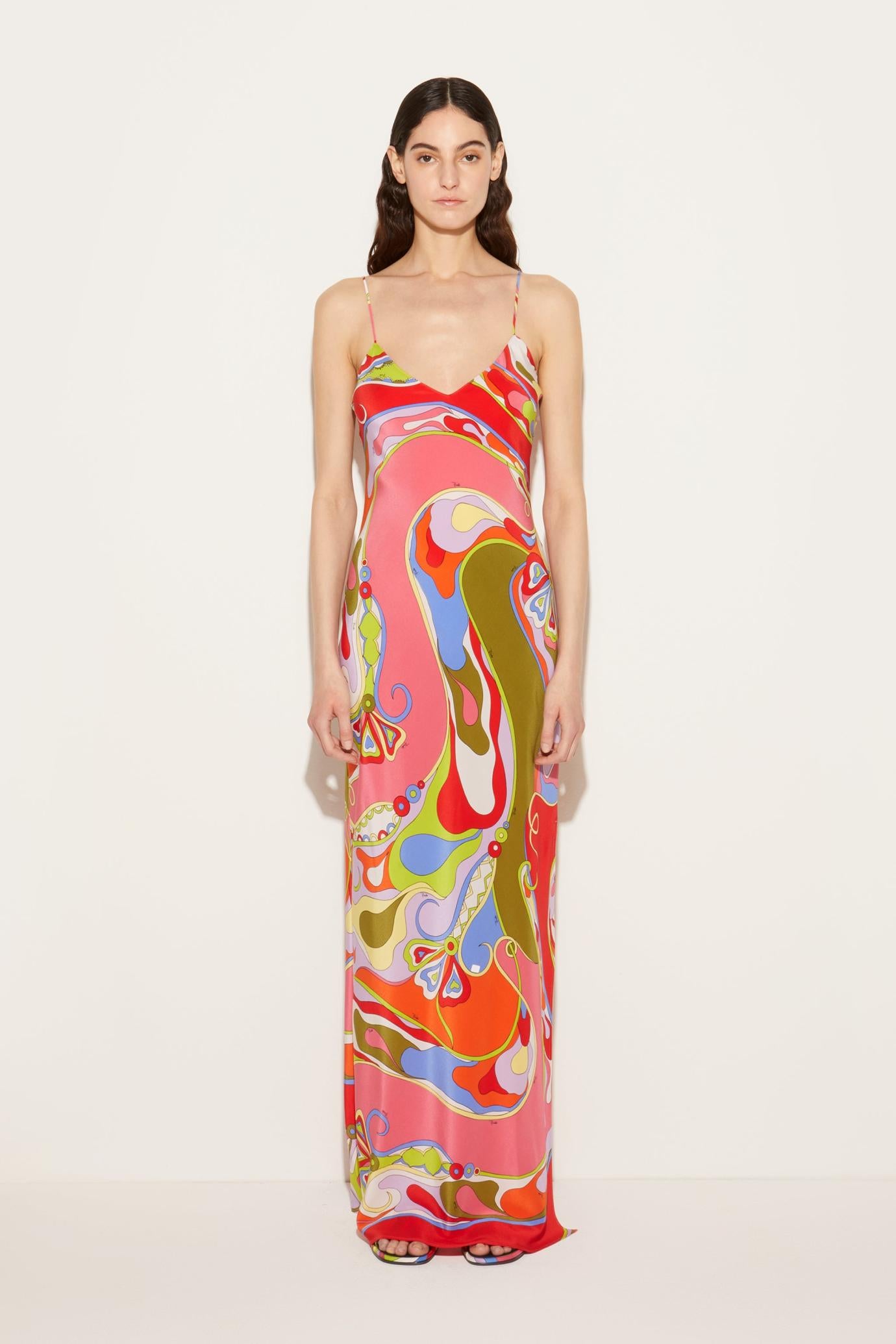 PUCCI Dresses | Women Orchidee-Print Silk Dress