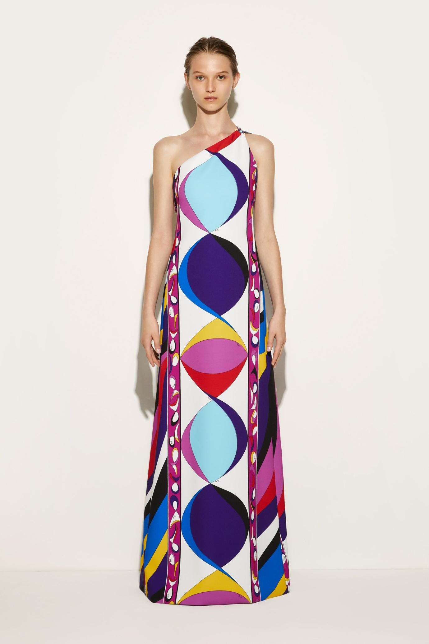 PUCCI Dresses | Women Pesci-Print One-Shoulder Dress