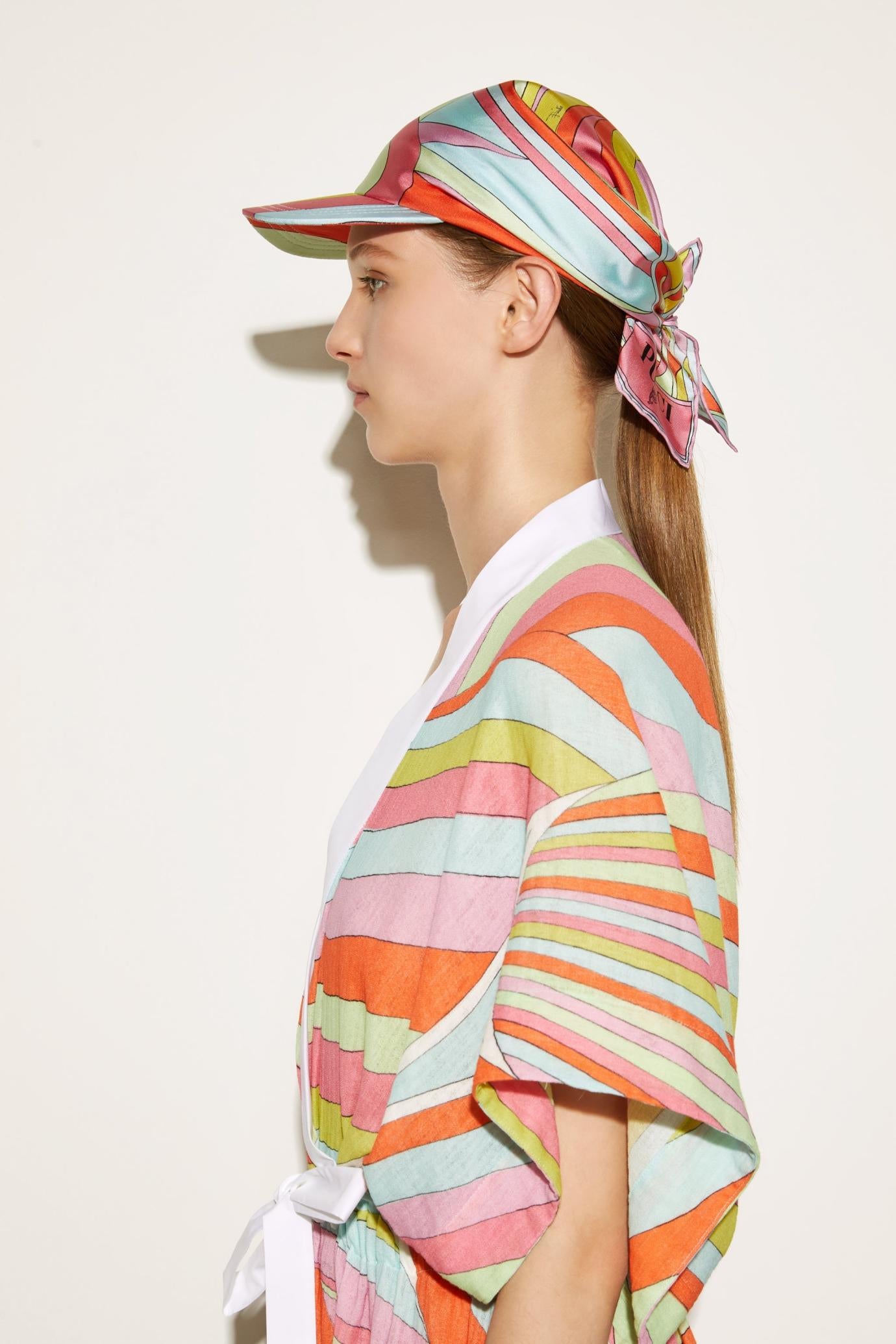 PUCCI Hats And Hair Accessories | Women Cigni And Iride-Print Silk-Twill Cap