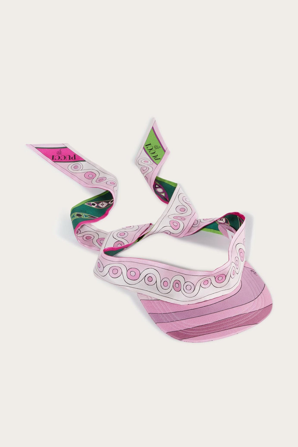 PUCCI Hats And Hair Accessories | Women Marmo And Onde-Print Silk-Twill Visor