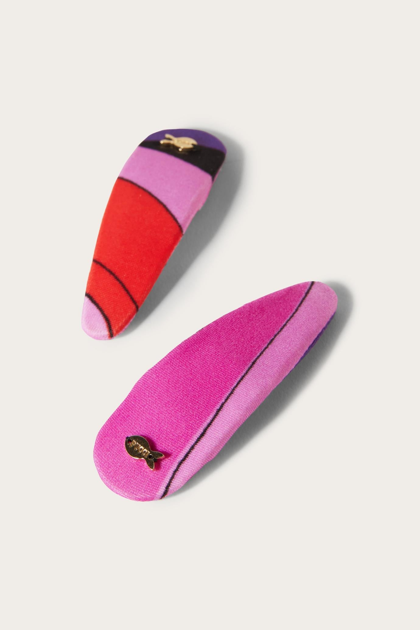 PUCCI Hats And Hair Accessories | Women Marmo-Print Hair Clips