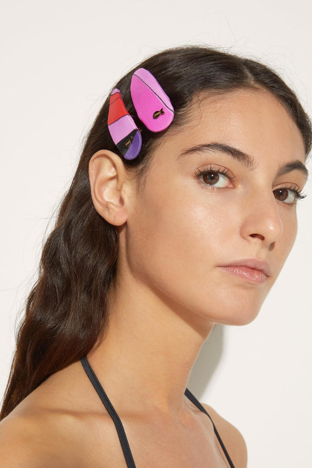 PUCCI Hats And Hair Accessories | Women Marmo-Print Hair Clips