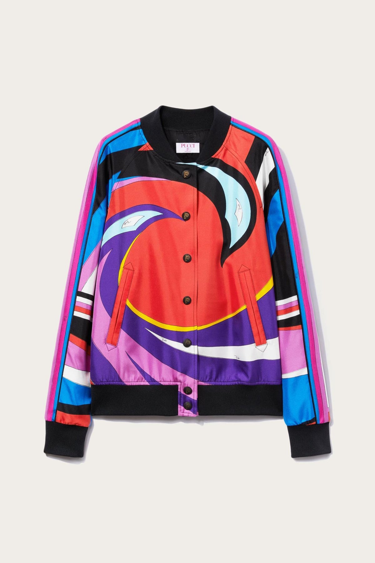 PUCCI Jackets | Women Cigni-Print Silk-Twill Bomber Jacket