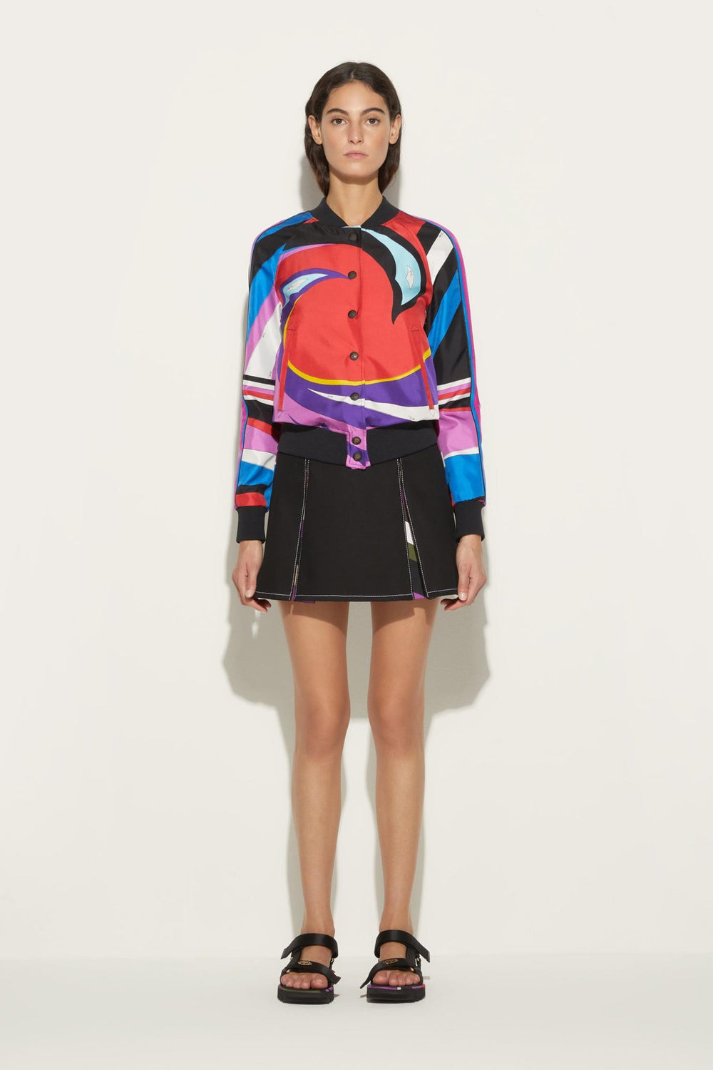 PUCCI Jackets | Women Cigni-Print Silk-Twill Bomber Jacket