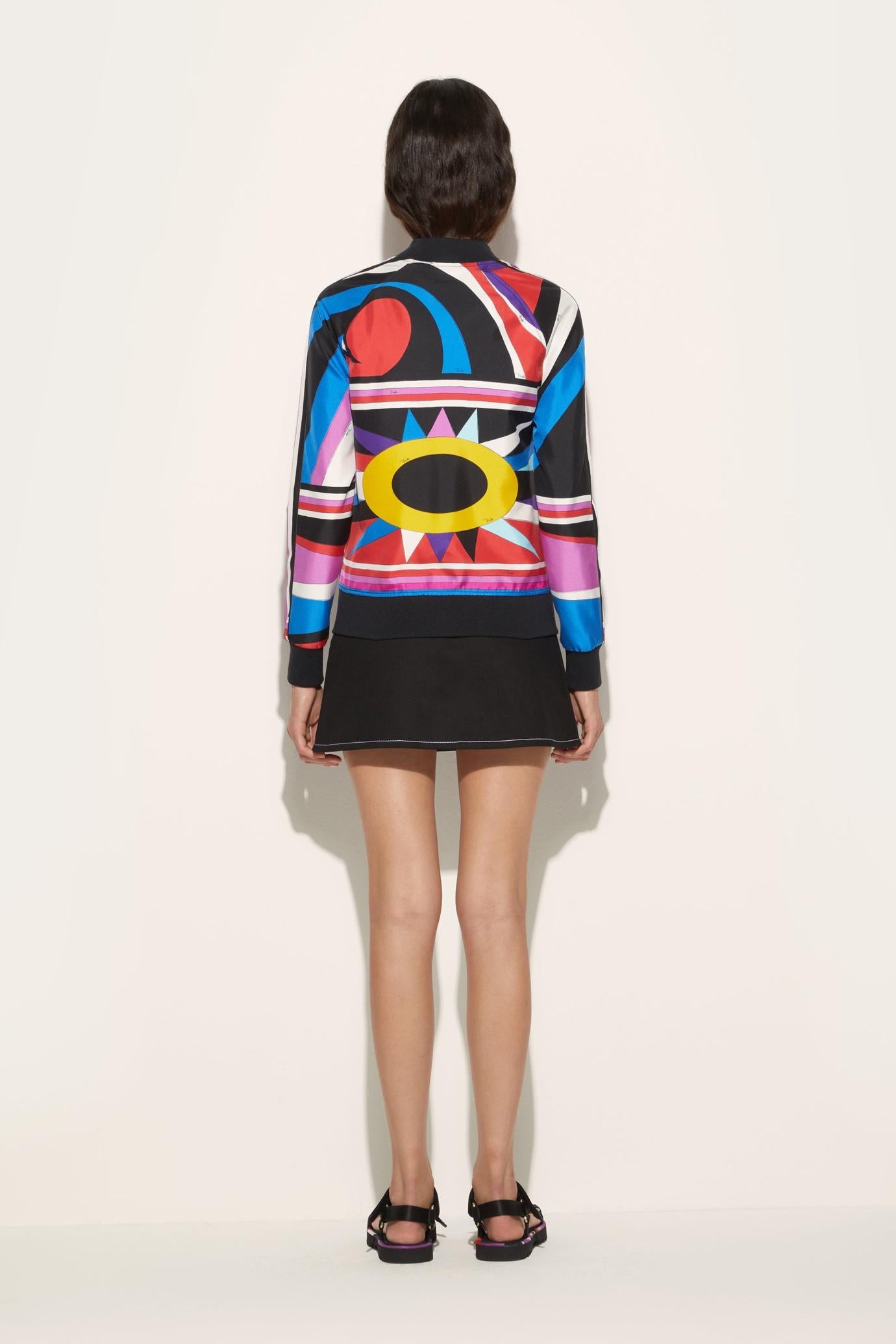 PUCCI Jackets | Women Cigni-Print Silk-Twill Bomber Jacket