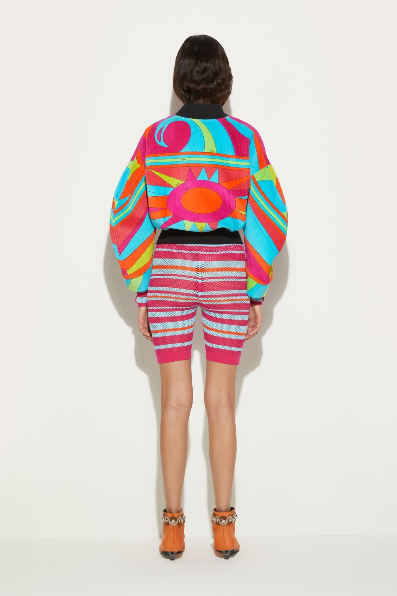 PUCCI Jackets | Women Cigni-Print Velvet Bomber Jacket