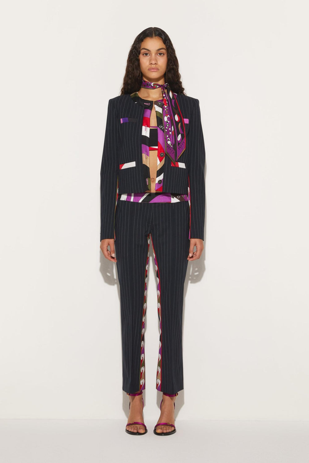PUCCI Jackets | Women Iride-Print Pinstripe Jacket