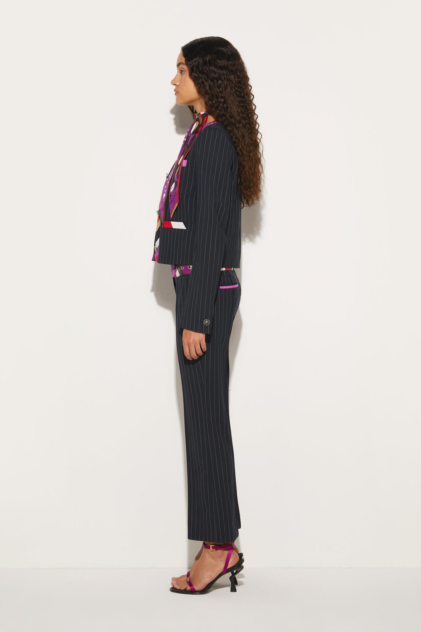 PUCCI Jackets | Women Iride-Print Pinstripe Jacket