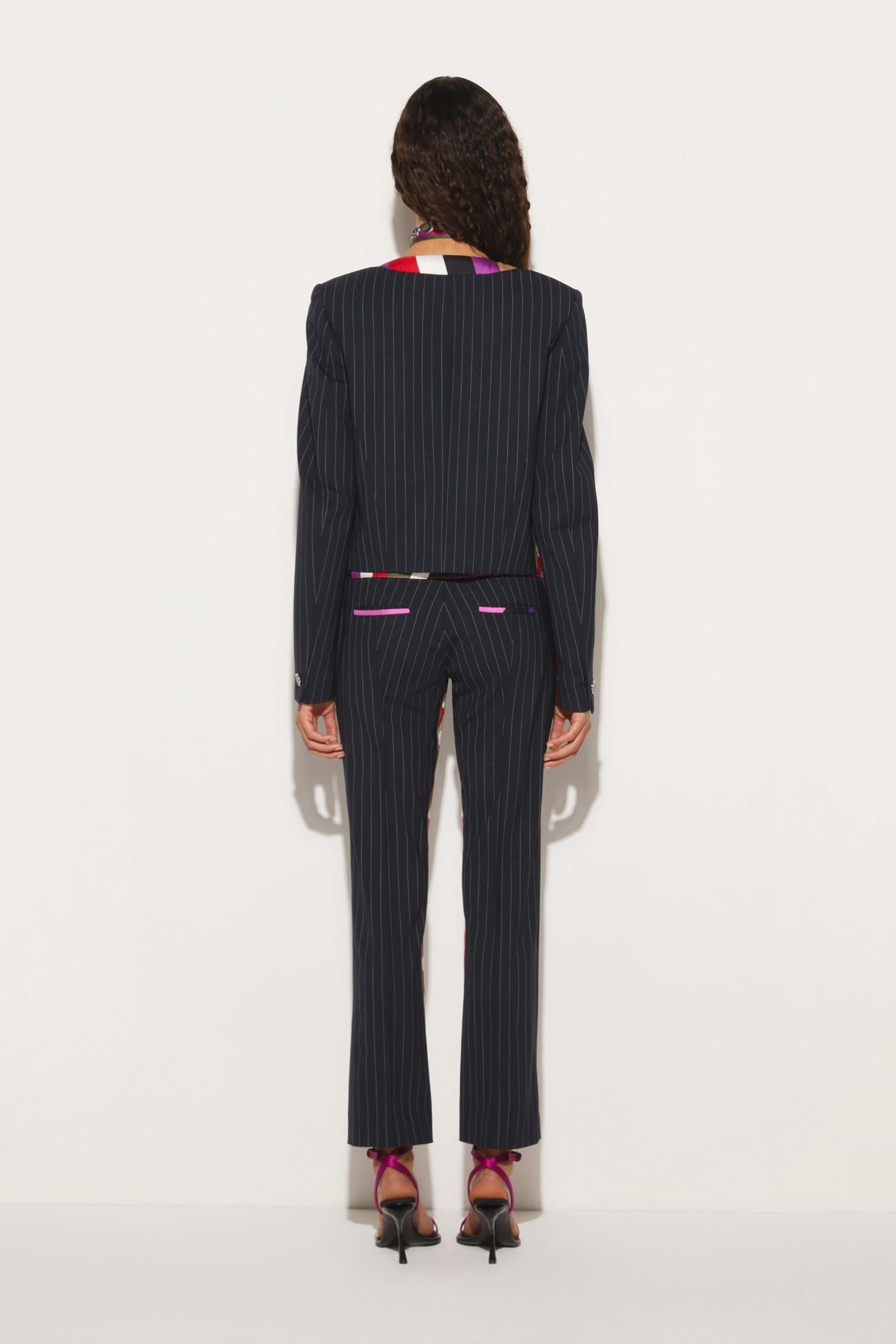 PUCCI Jackets | Women Iride-Print Pinstripe Jacket