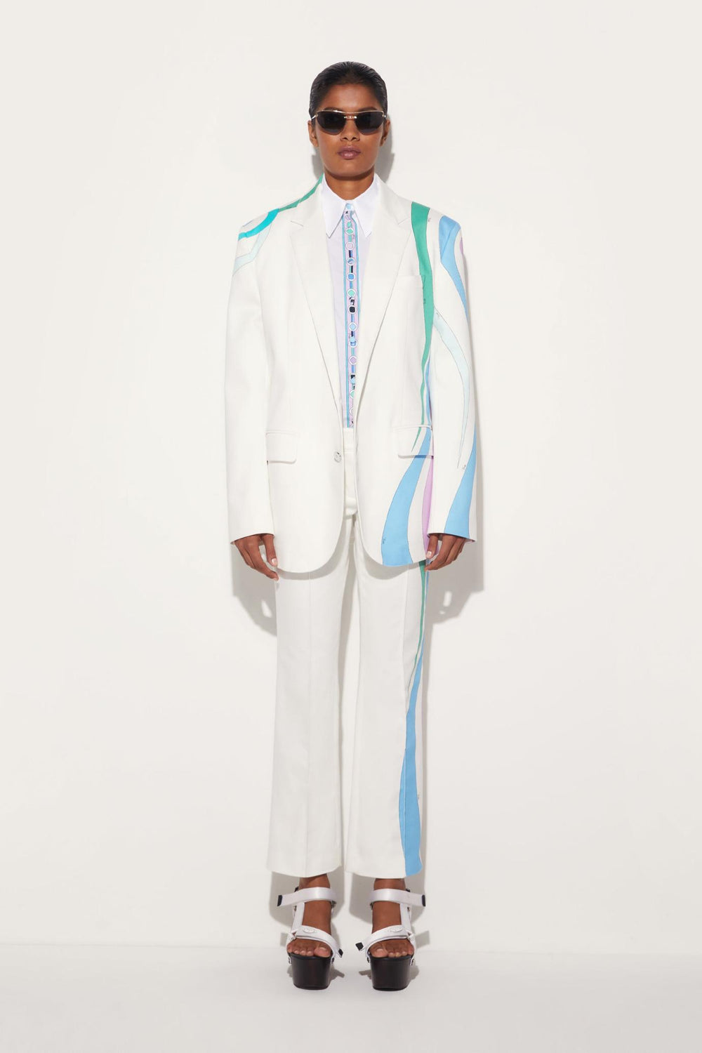 PUCCI Jackets | Women Marmo-Print Single-Breasted Blazer