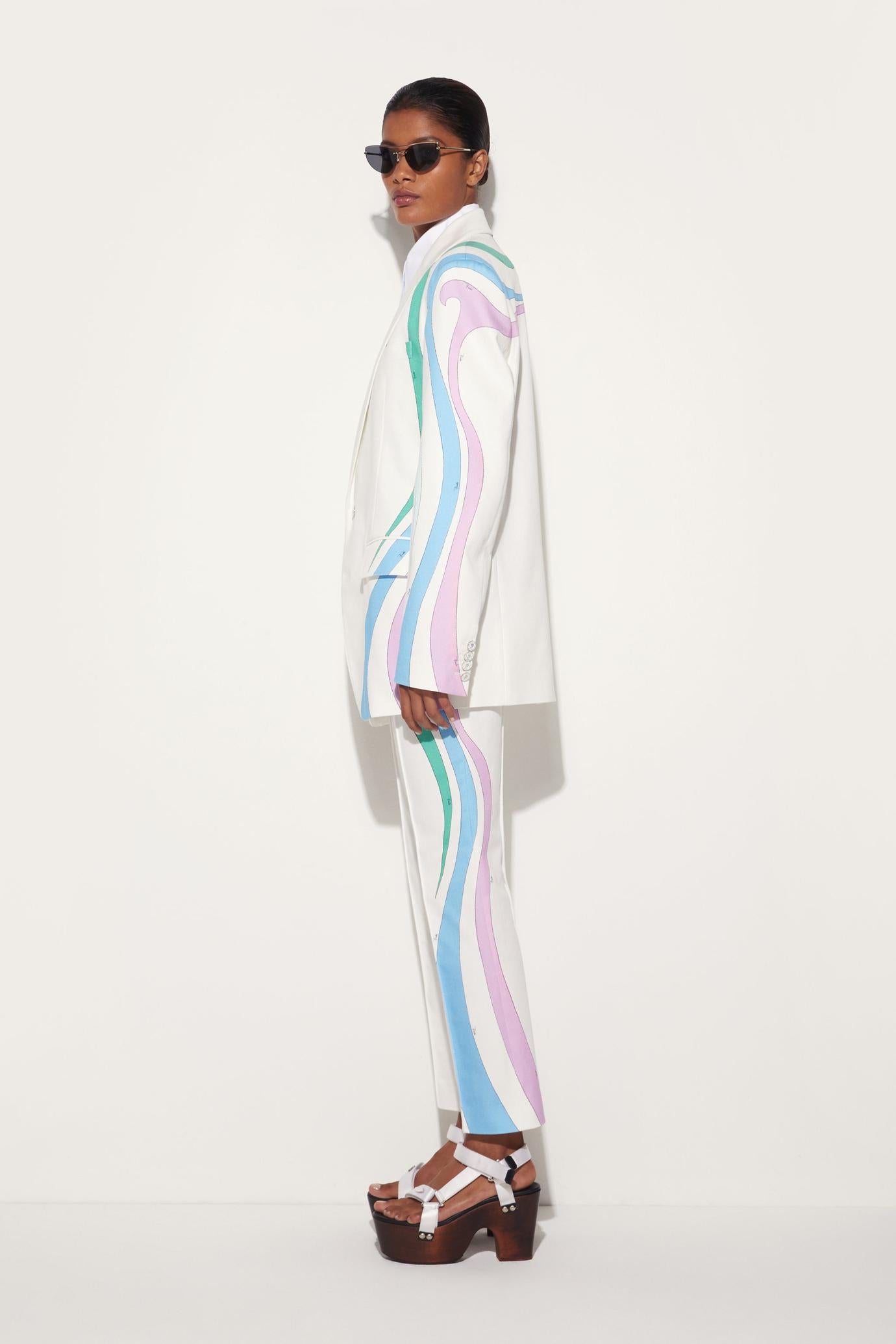 PUCCI Jackets | Women Marmo-Print Single-Breasted Blazer