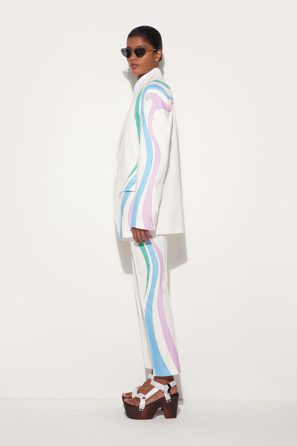 PUCCI Jackets | Women Marmo-Print Single-Breasted Blazer