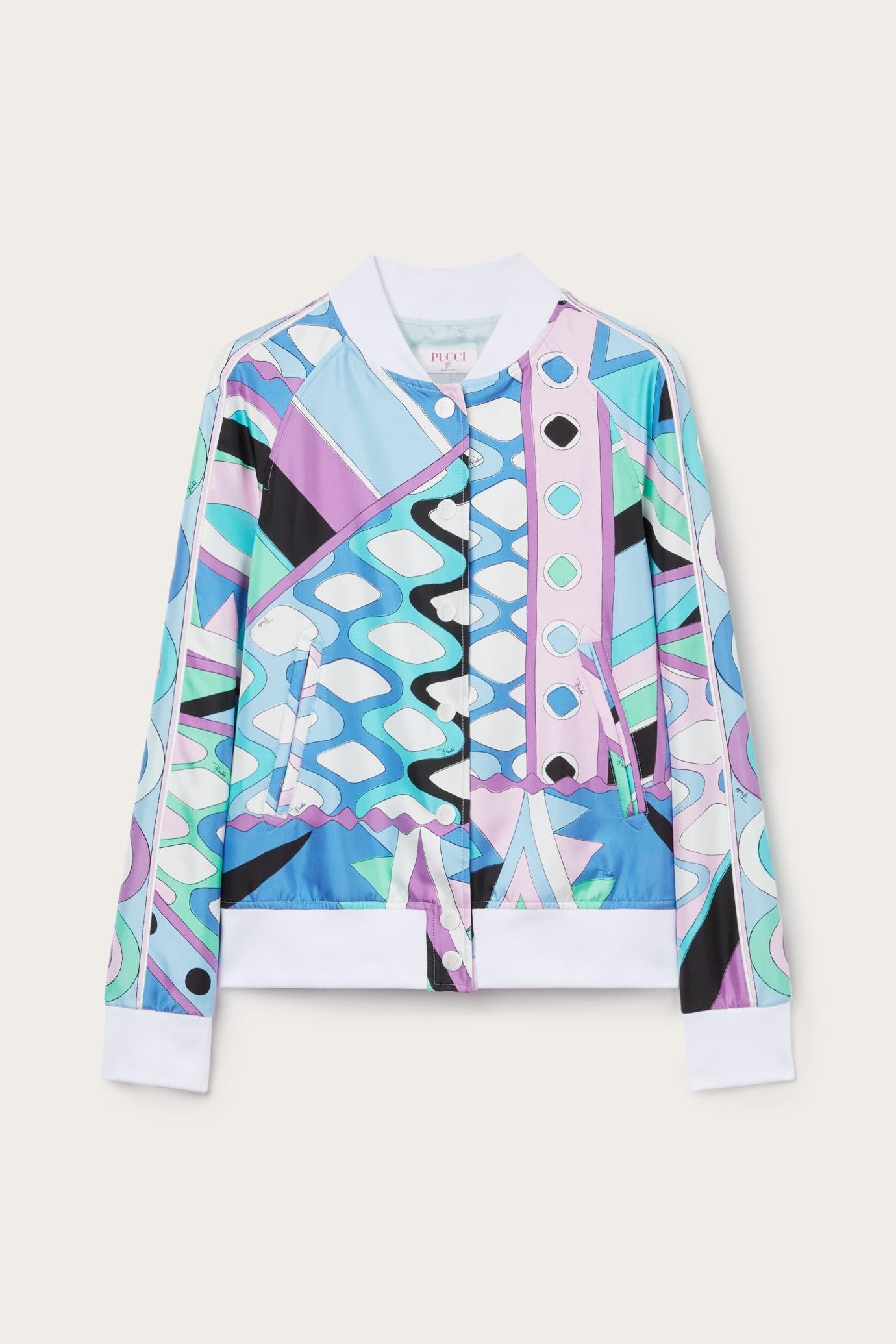 PUCCI Jackets | Women Vivara-Print Silk-Twill Bomber Jacket