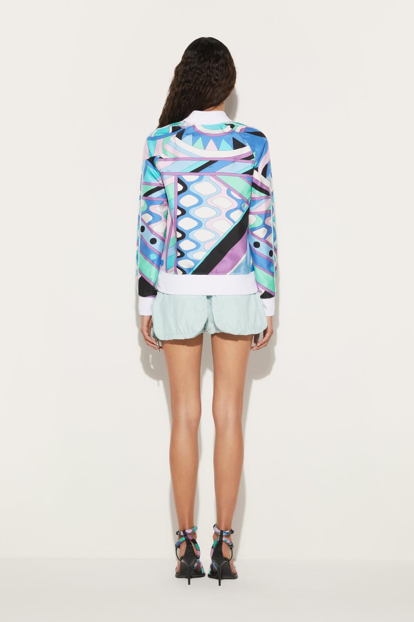 PUCCI Jackets | Women Vivara-Print Silk-Twill Bomber Jacket