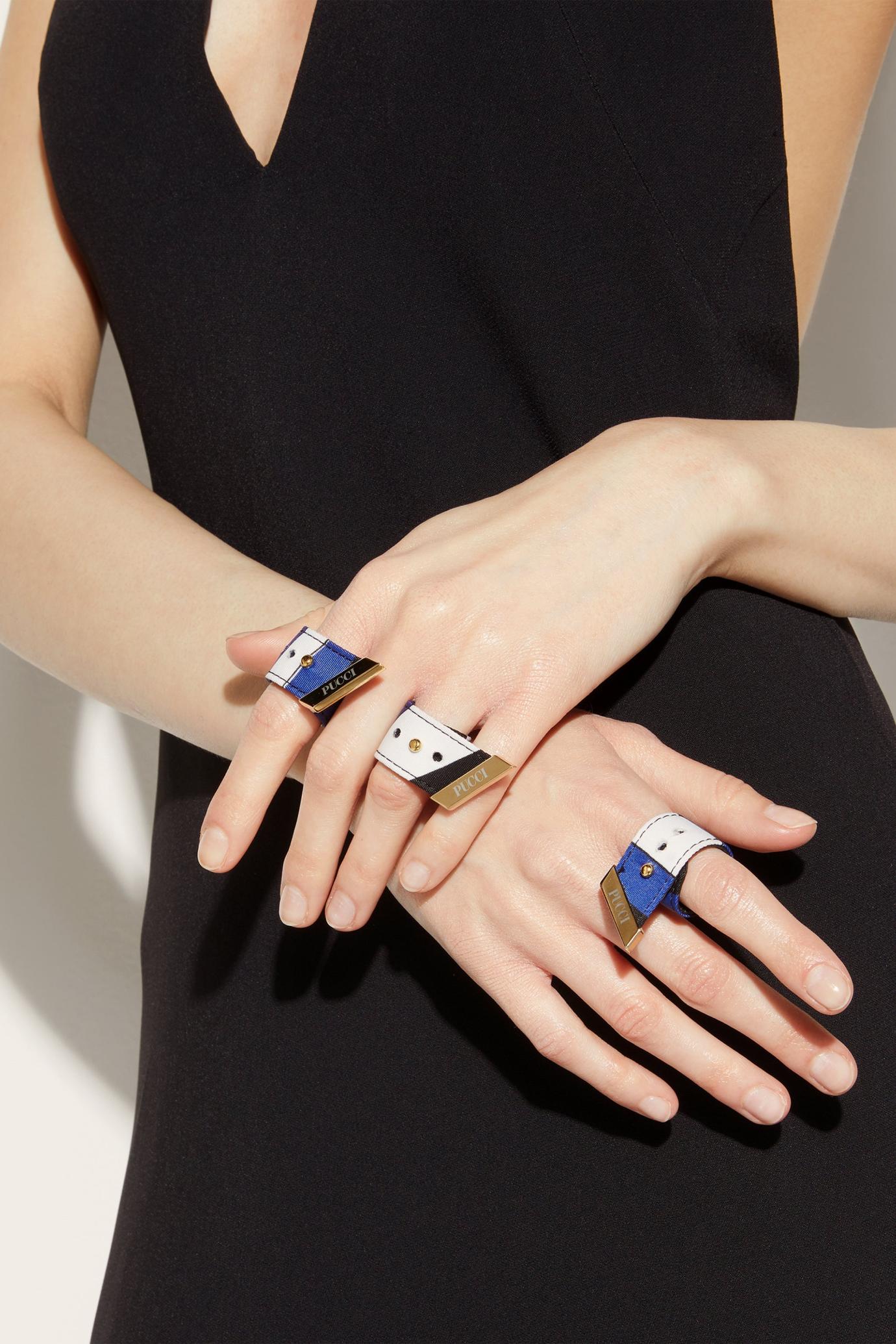 PUCCI Jewellery | Women Iride-Print Foulard Ring Set