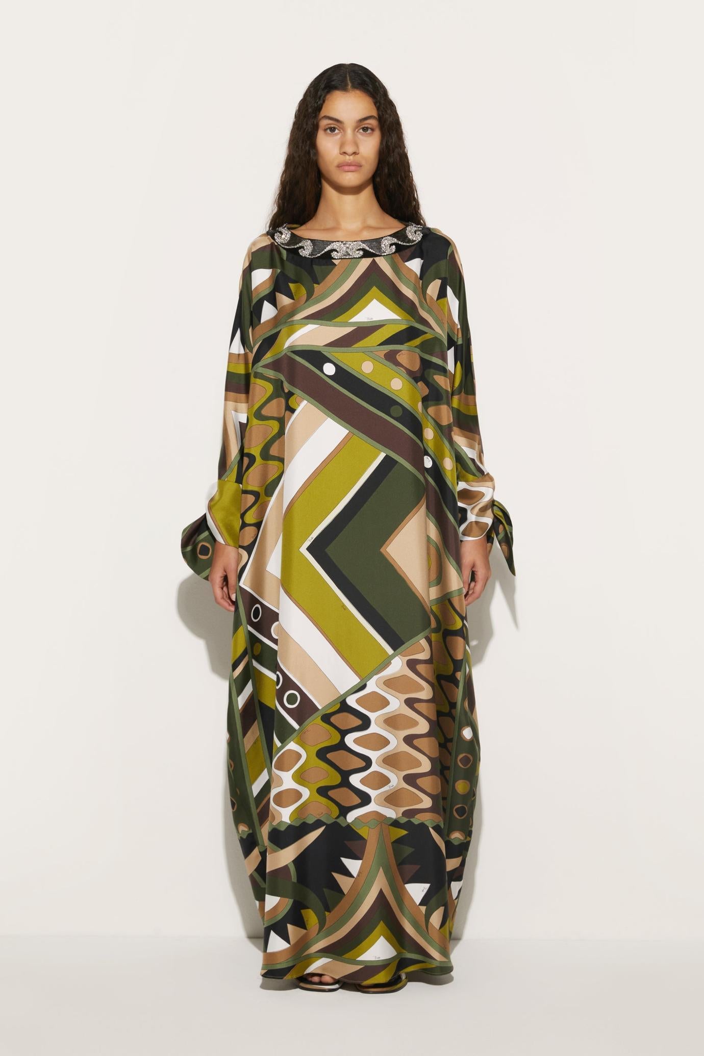 PUCCI Kaftans | Women Beaded Vivara-Print Kaftan