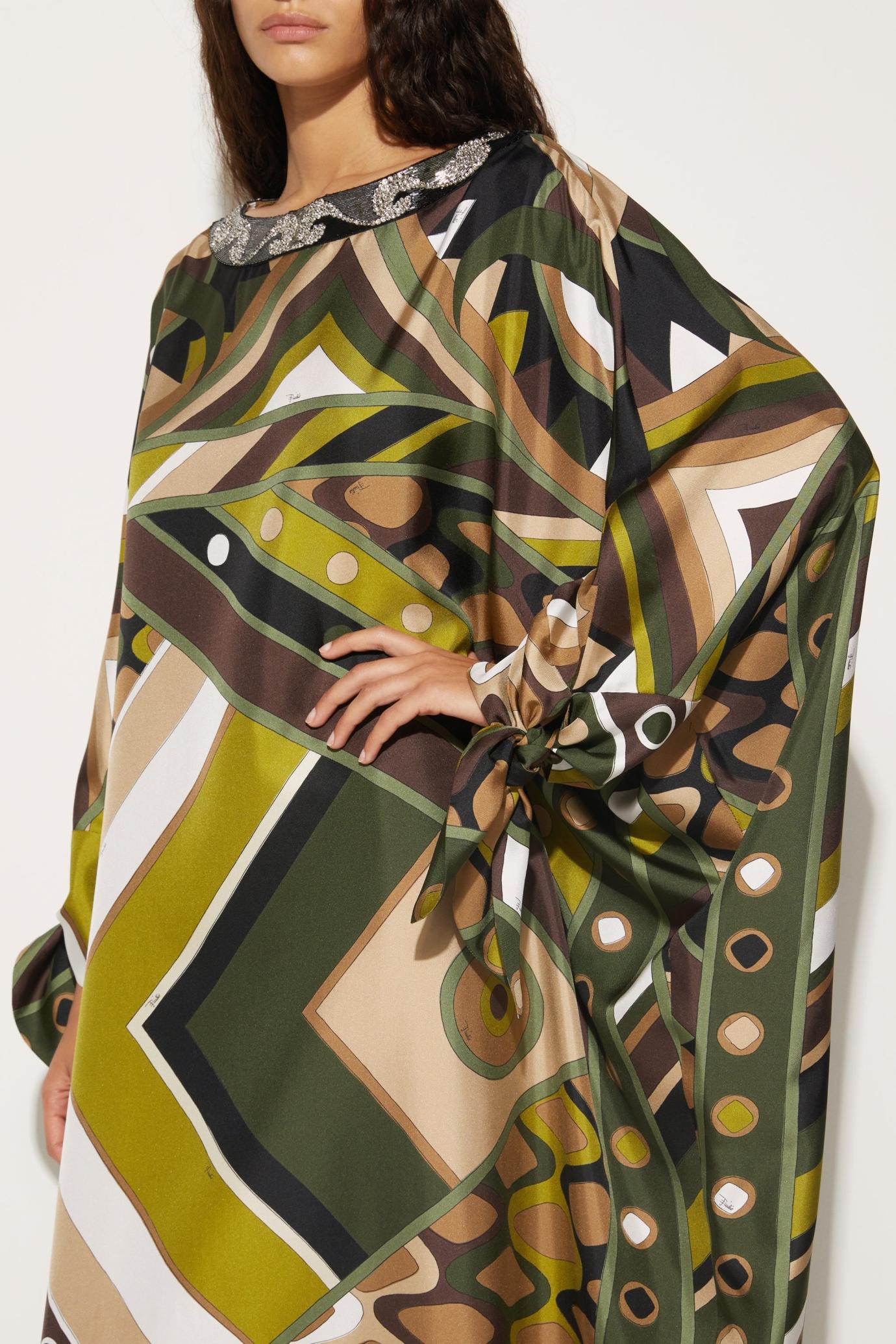 PUCCI Kaftans | Women Beaded Vivara-Print Kaftan
