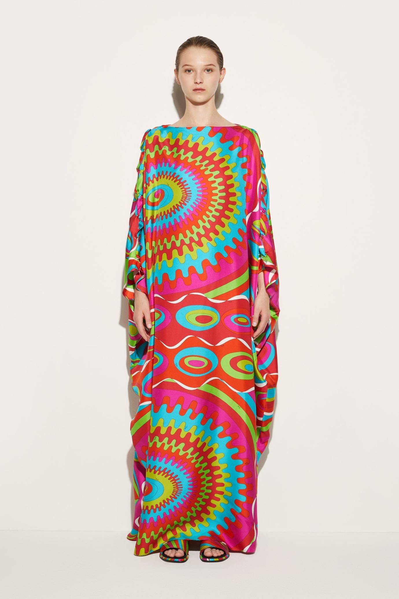 PUCCI Kaftans | Women Bersaglio-Print Silk-Twill Kaftan