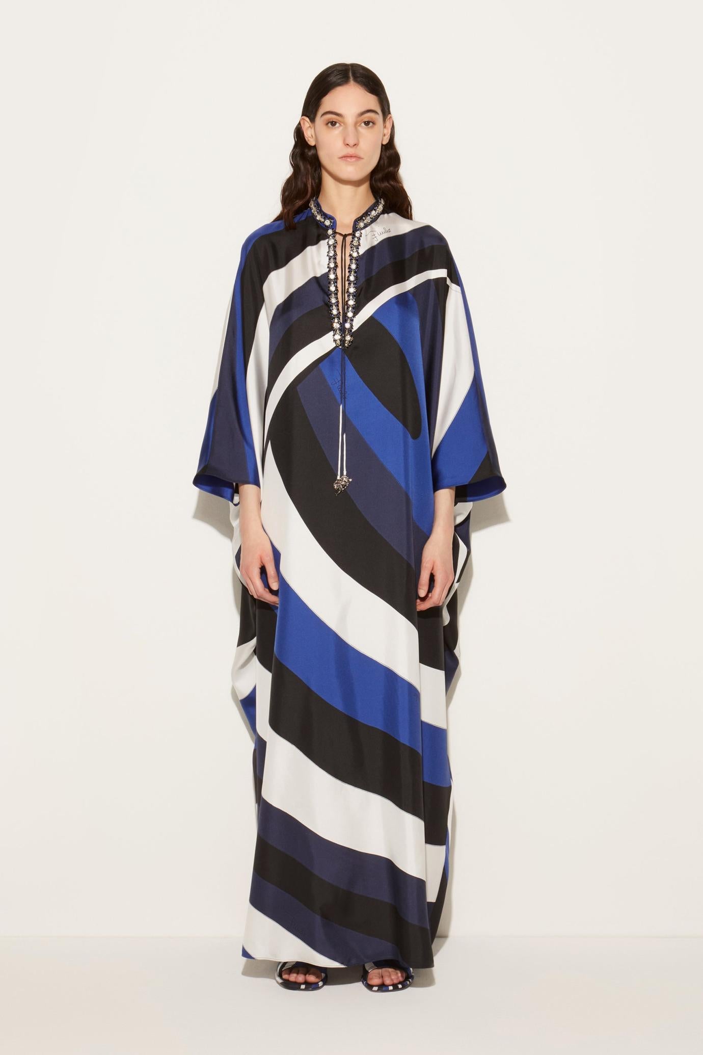 PUCCI Kaftans | Women Iride-Print Silk-Twill Kaftan
