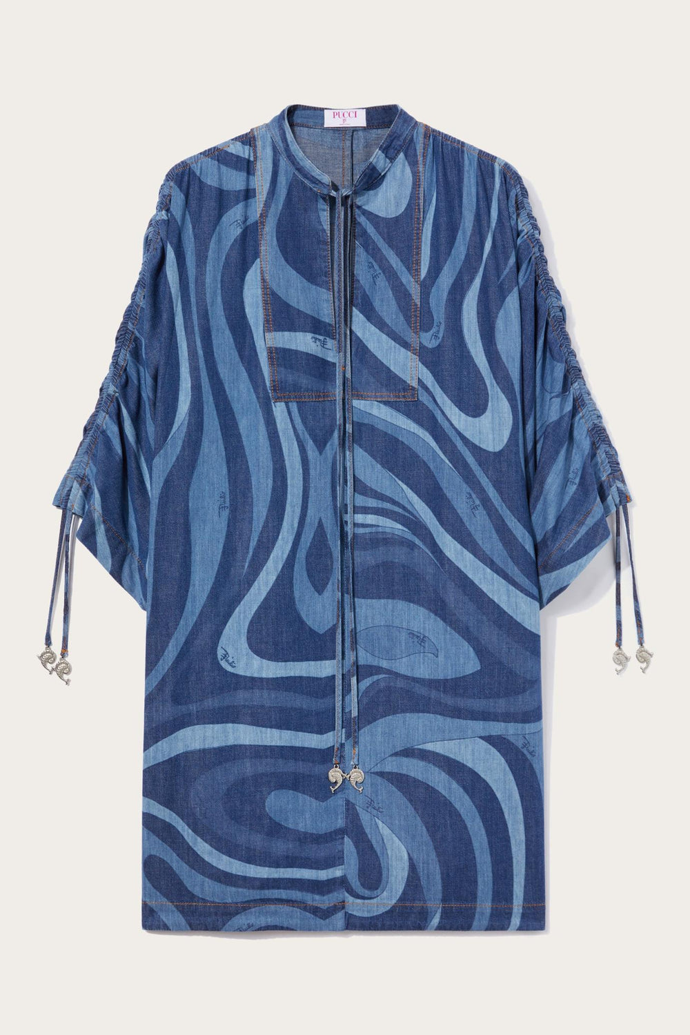 PUCCI Kaftans | Women Marmo-Print Denim Kaftan