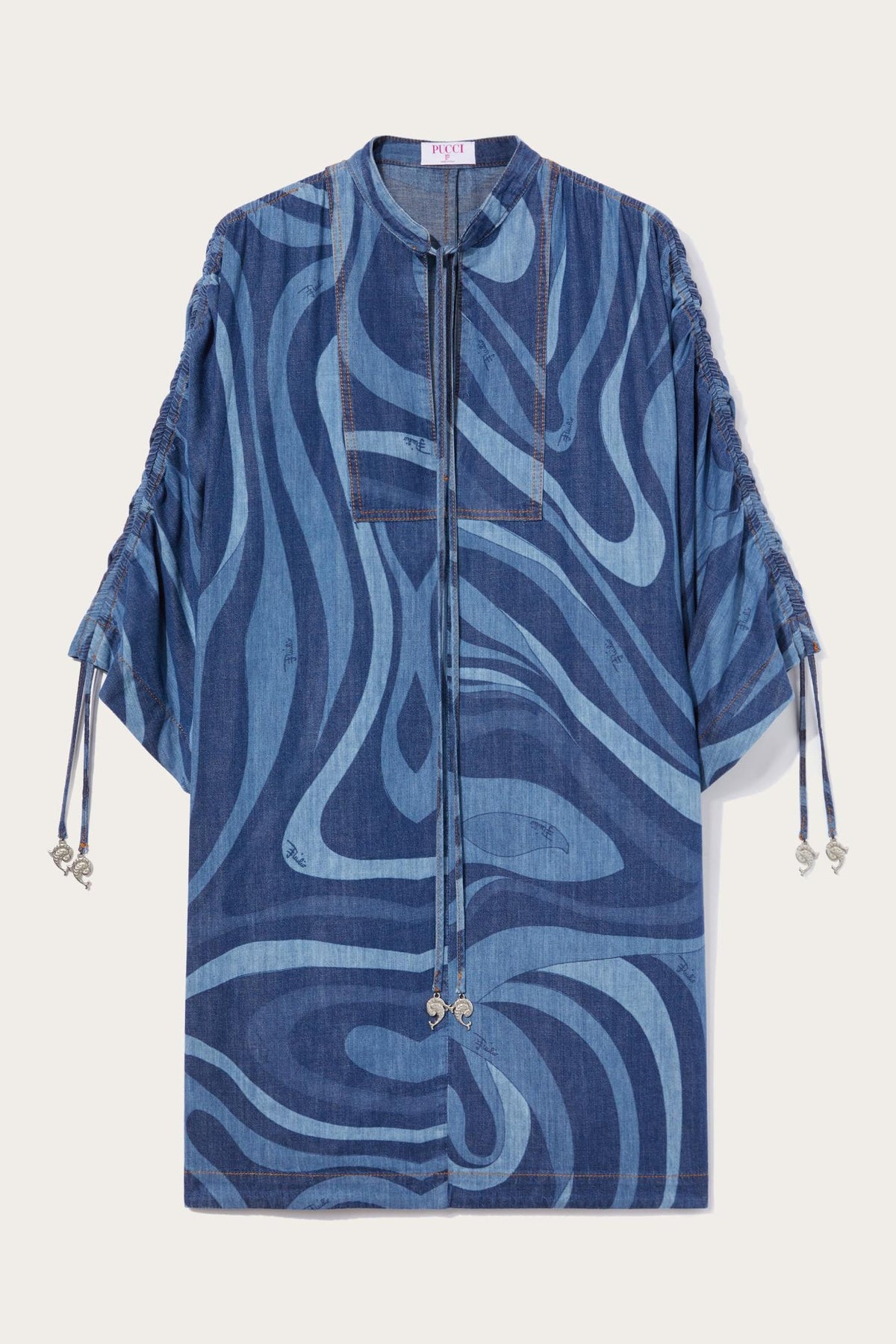 PUCCI Kaftans | Women Marmo-Print Denim Kaftan