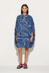 PUCCI Kaftans | Women Marmo-Print Denim Kaftan