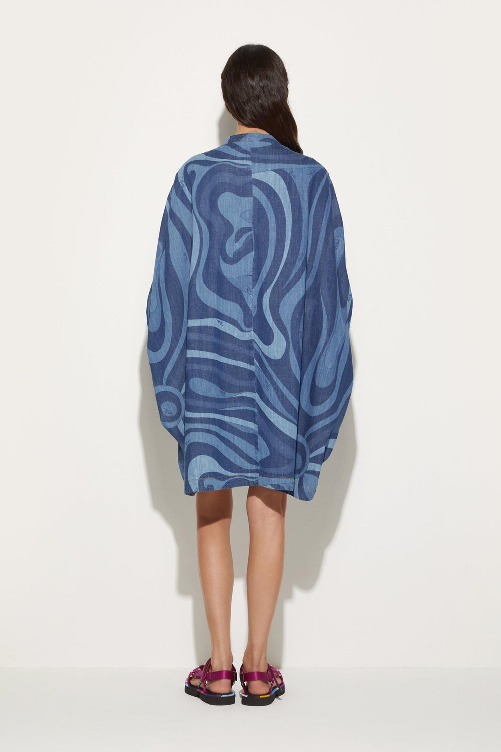 PUCCI Kaftans | Women Marmo-Print Denim Kaftan