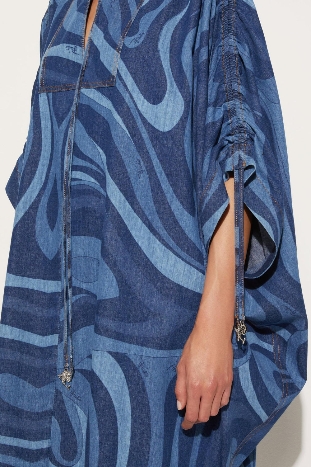 PUCCI Kaftans | Women Marmo-Print Denim Kaftan