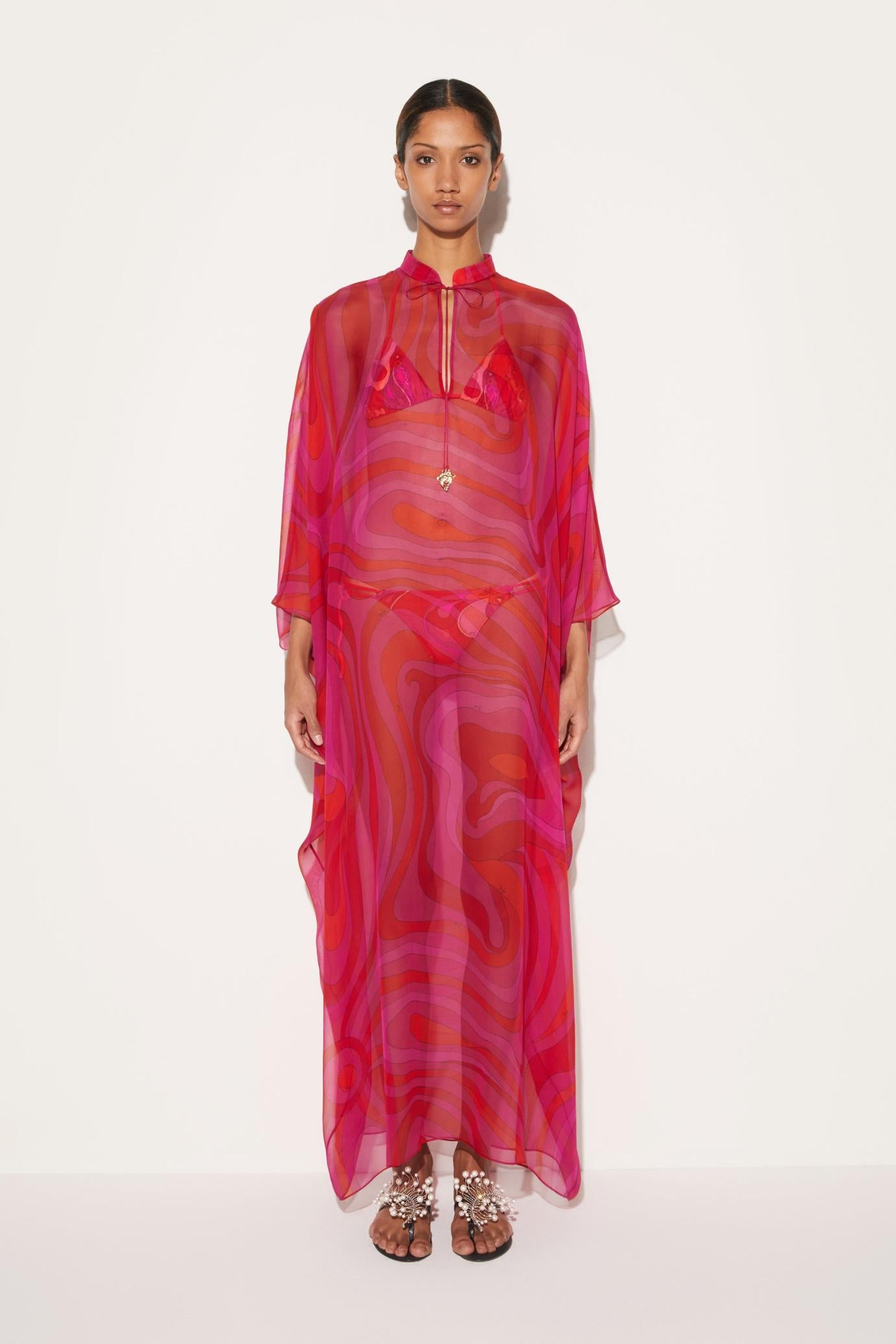 PUCCI Kaftans | Women Marmo-Print Silk Kaftan