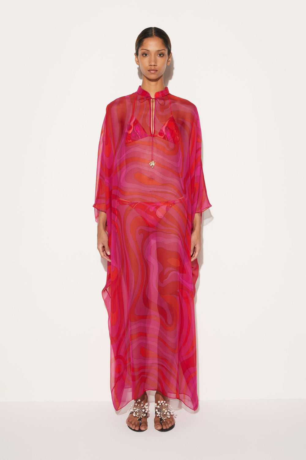 PUCCI Kaftans | Women Marmo-Print Silk Kaftan