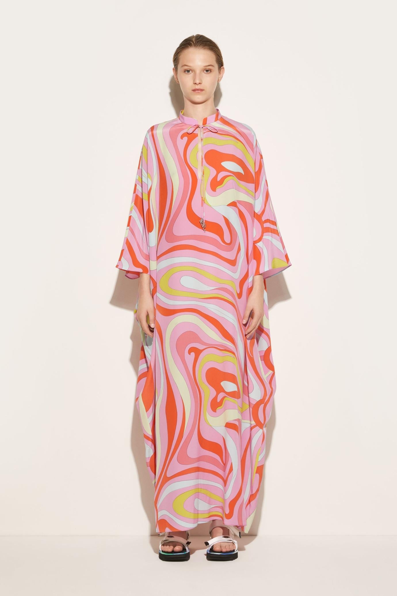 PUCCI Kaftans | Women Marmo-Print Silk Kaftan