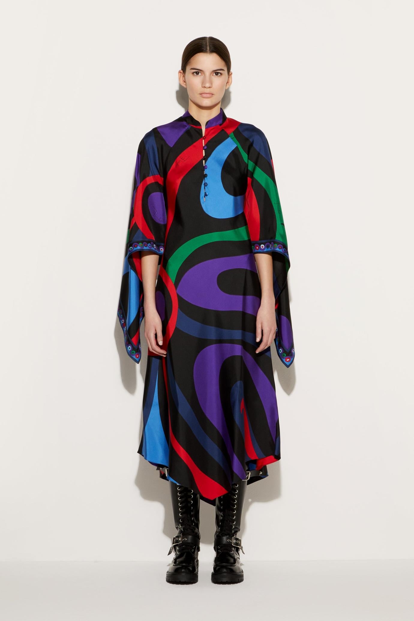 PUCCI Kaftans | Women Marmo-Print Silk-Twill Kaftan