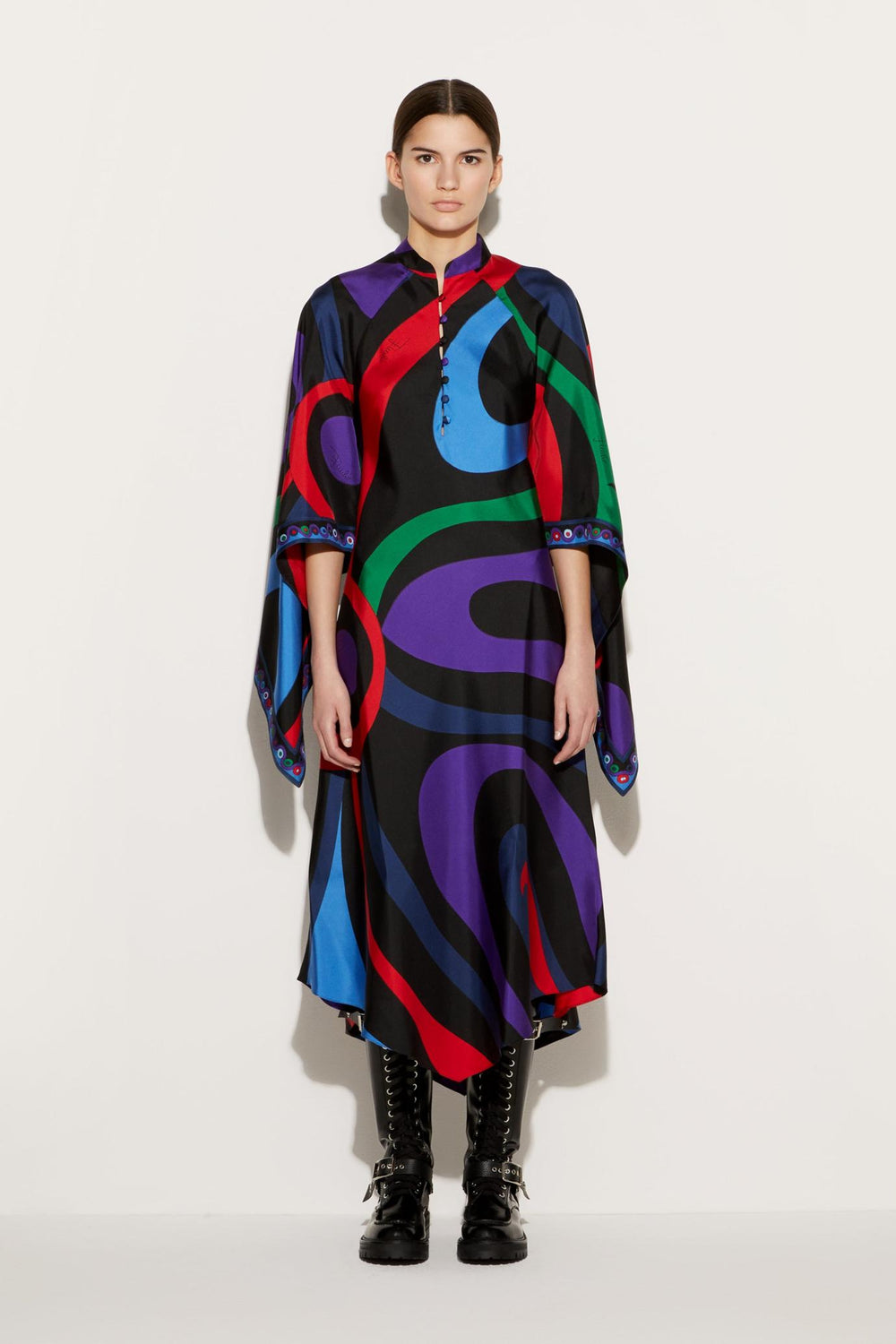 PUCCI Kaftans | Women Marmo-Print Silk-Twill Kaftan