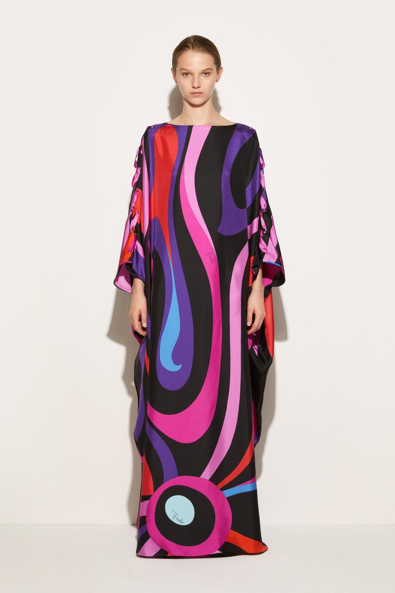 PUCCI Kaftans | Women Marmo-Print Silk-Twill Kaftan