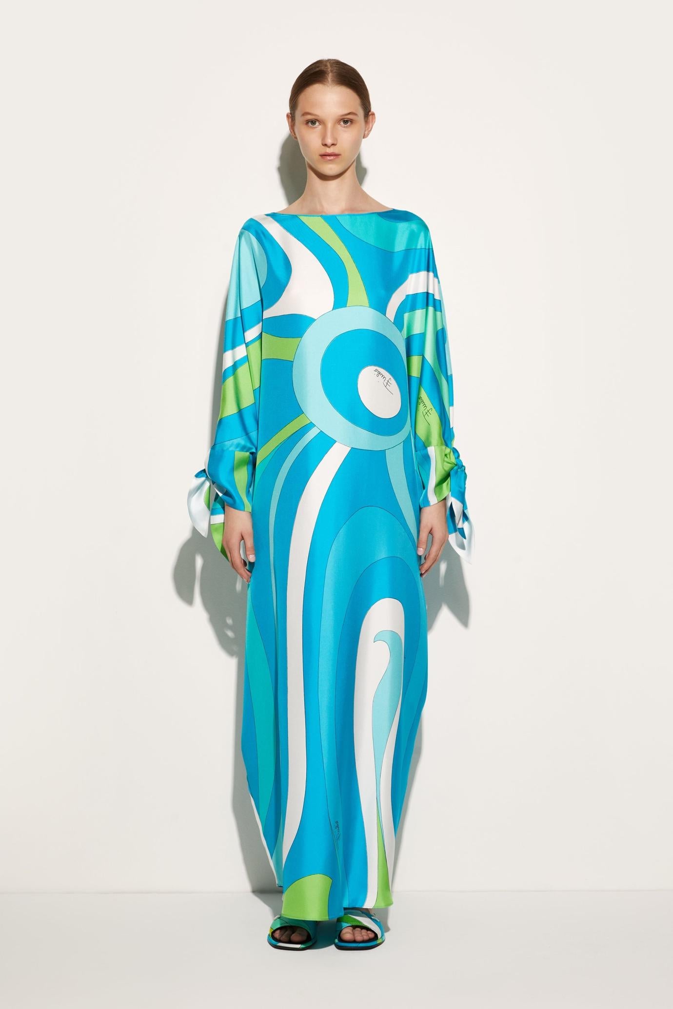 PUCCI Kaftans | Women Marmo-Print Silk-Twill Kaftan