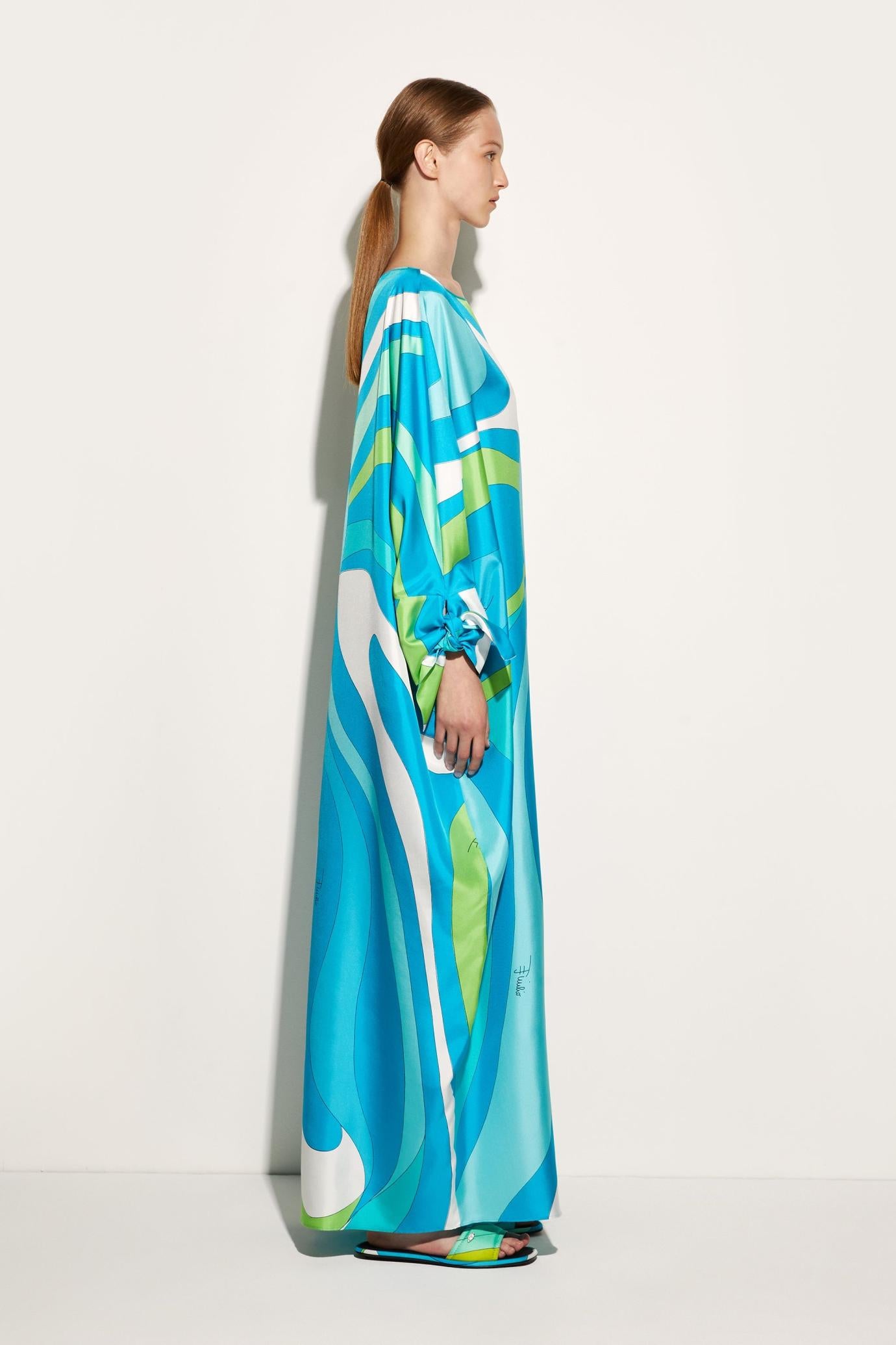 PUCCI Kaftans | Women Marmo-Print Silk-Twill Kaftan