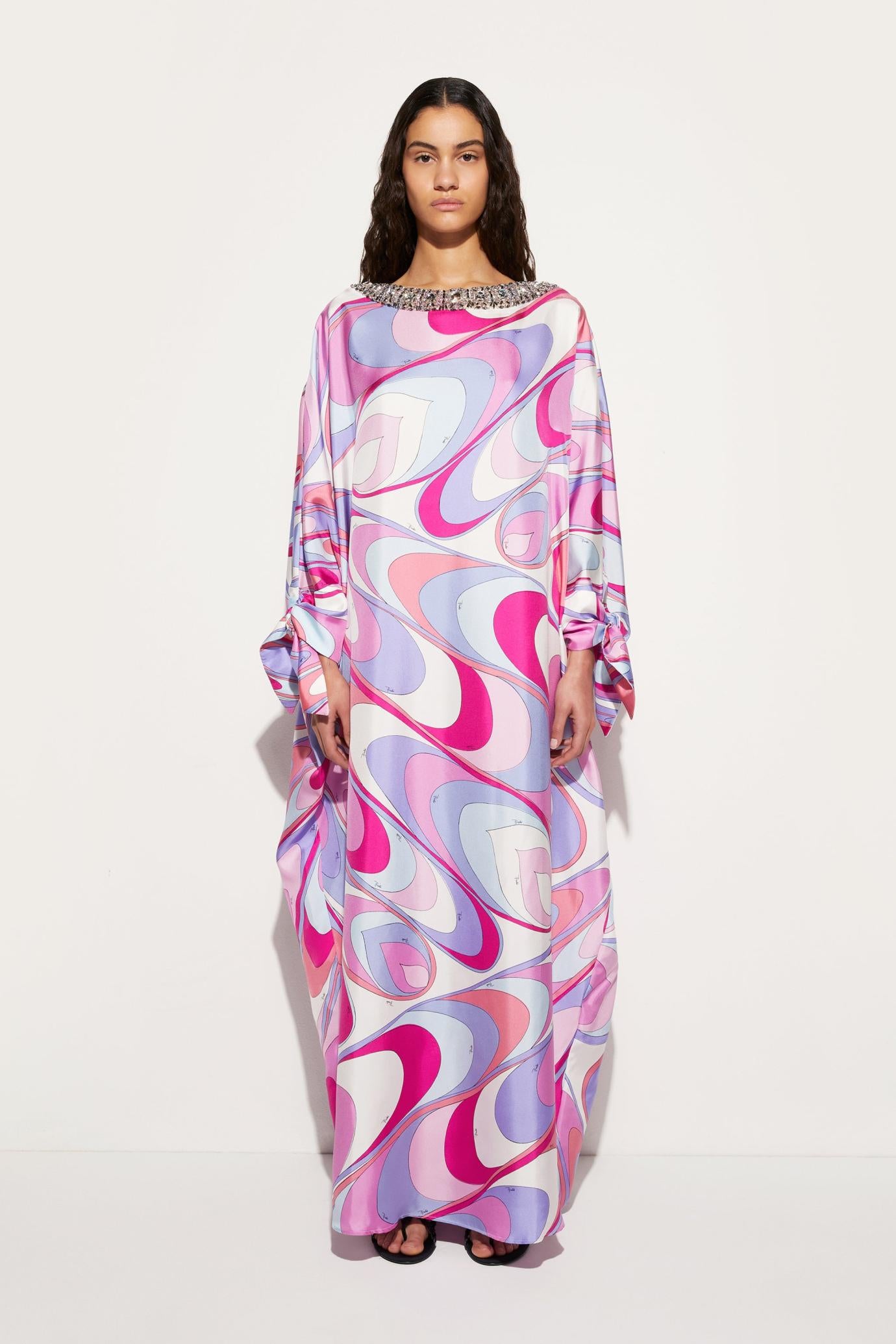 PUCCI Kaftans | Women Onde-Print Silk Kaftan